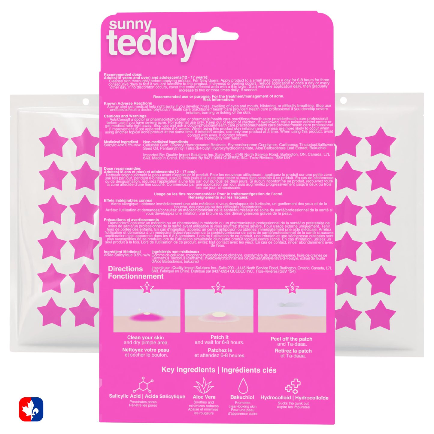 Sunny Teddy Pimple Patches - 36 Pink Stars
