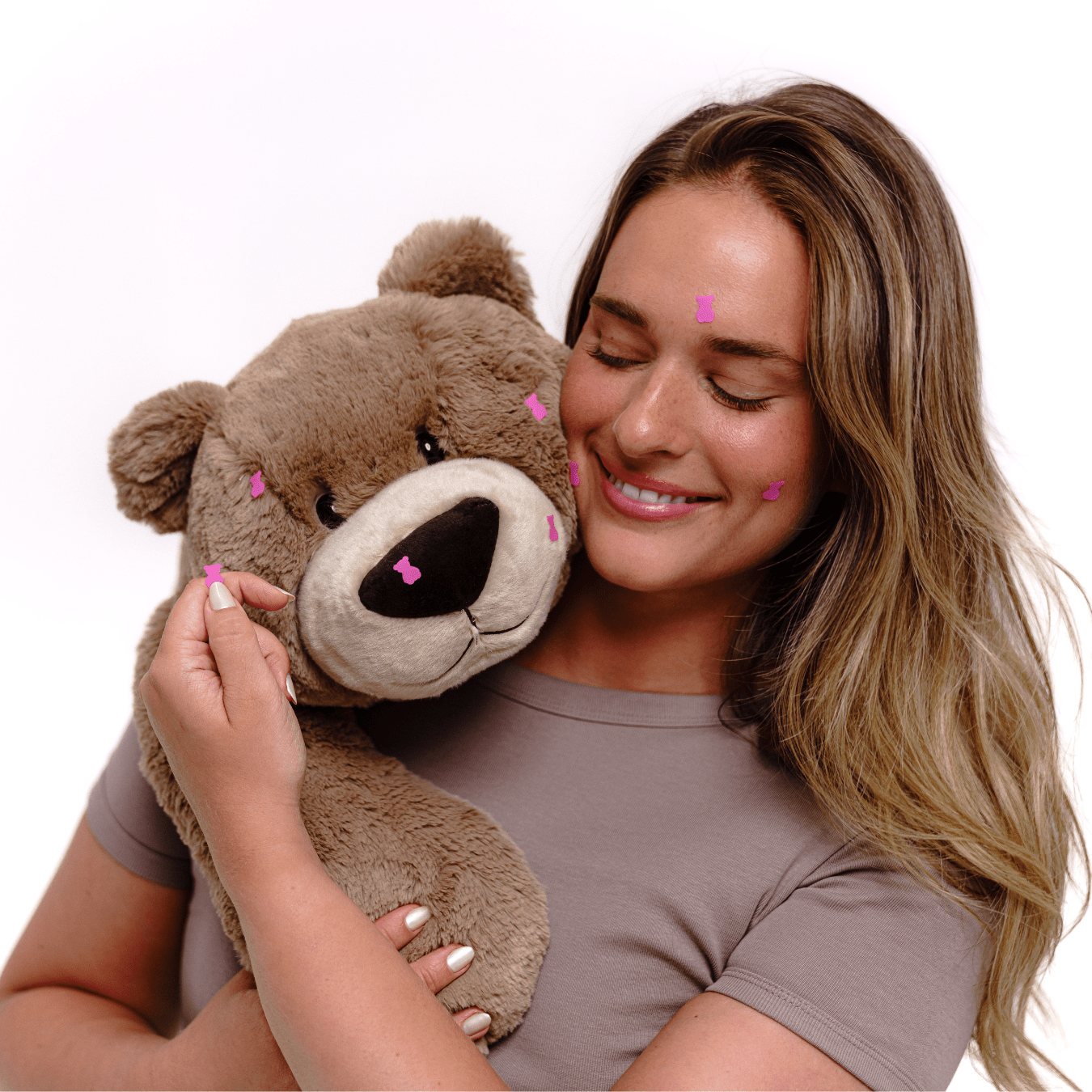 Timbres Anti-Acné à l'Acide Salicylique - 72 Teddies Roses