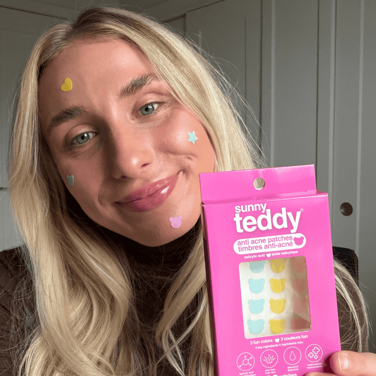 Sunny Teddy Pimple Patches - 72 Multicolour Teddies