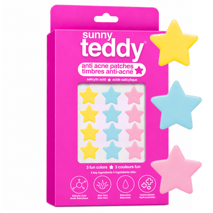 Sunny Teddy Pimple Patches - 72 Multicolor Stars