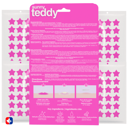 Sunny Teddy Pimple Patches - 72 Pink Stars