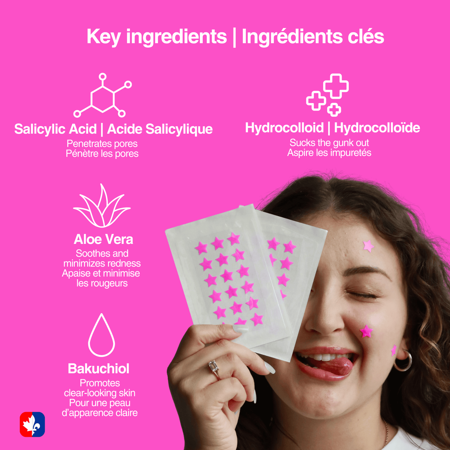 Sunny Teddy Pimple Patches - 36 Pink Stars