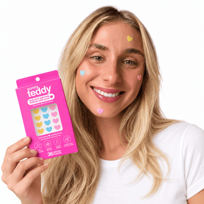 Sunny Teddy Pimple Patches - 72 Multicolour Hearts