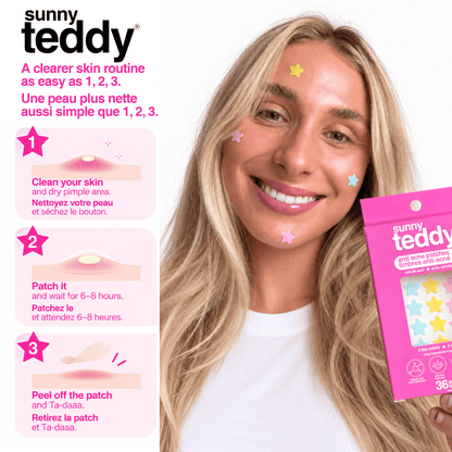 Sunny Teddy Pimple Patches - 72 Multicolour Stars