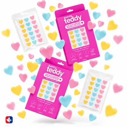 Sunny Teddy Pimple Patches - 72 Multicolor Hearts