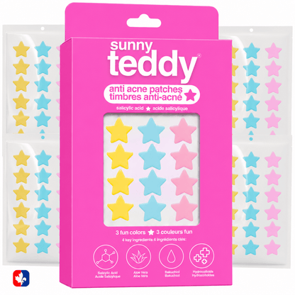 Sunny Teddy Pimple Patches - 72 Multicolor Stars