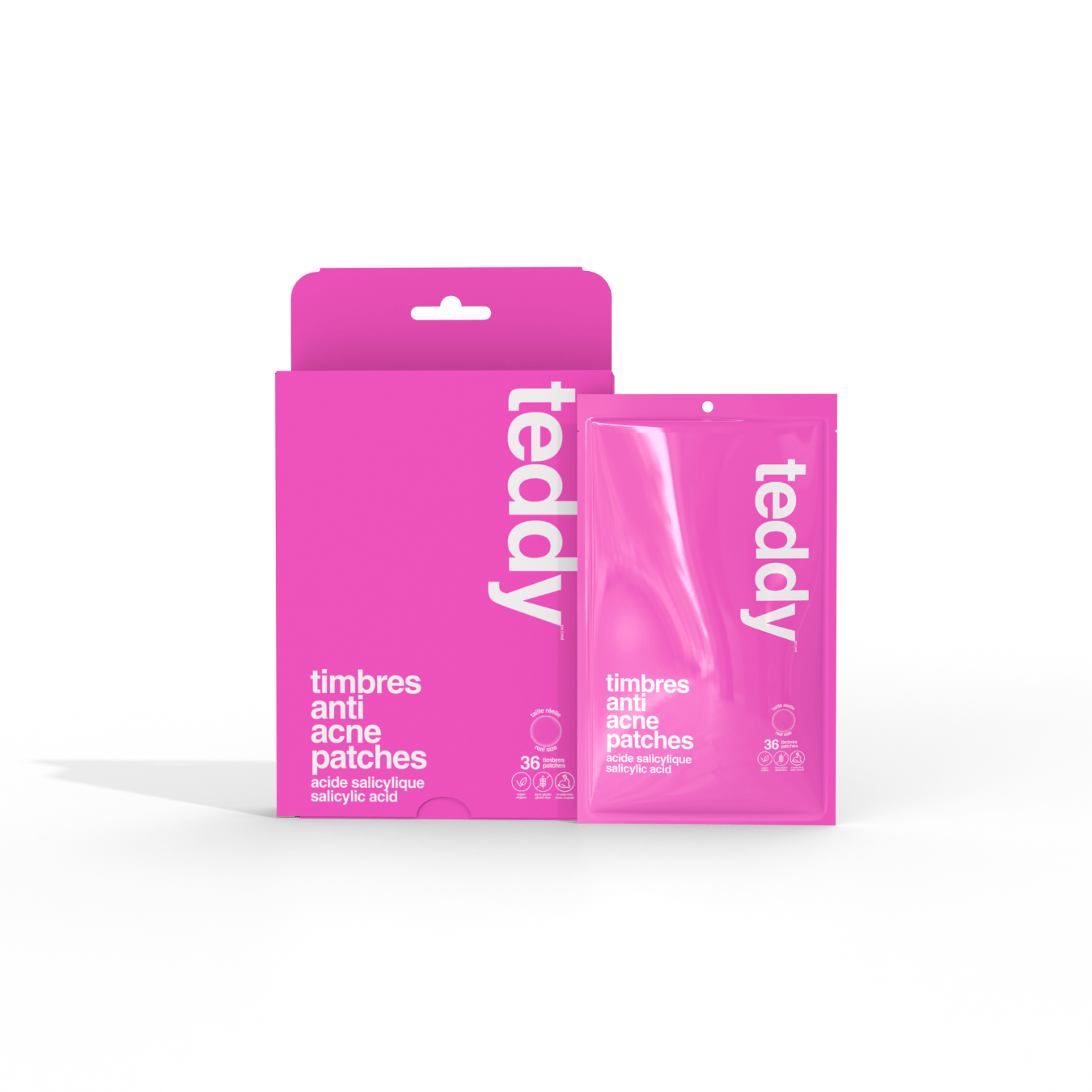 Timbres Anti-Acné à l'Acide Salicylique - 36 Cercles Transparents