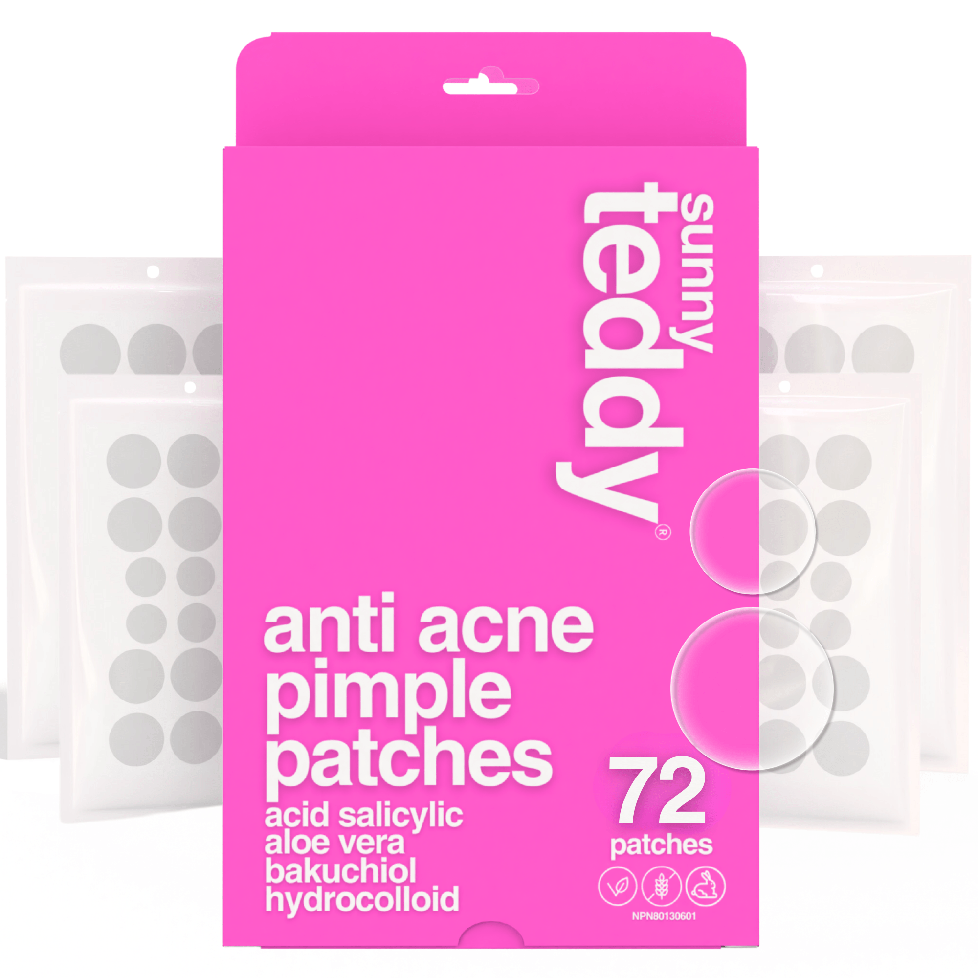 108 Pimple Patches Hydrokolloid – Mit Salicylsäure & Niacinamid, Unsichtbar & Wasserdicht (2 Größen)